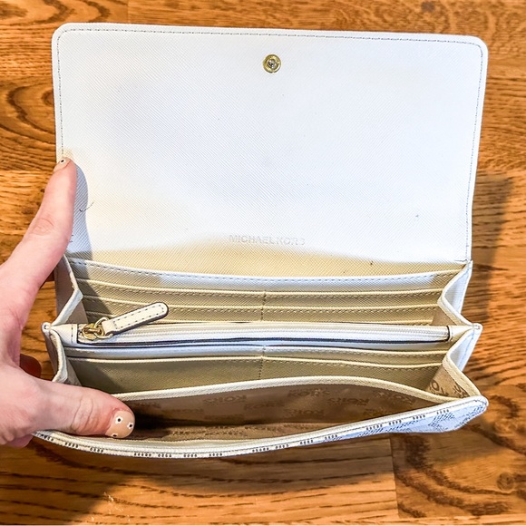 HPπ Micheal Kors Lily Large Vanilla MK Monogram Tote Shoulder Bag & Wallet - Picture 14 of 15